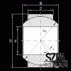關節軸承 GE10-PB, 根據 DIN ISO 12 240-1 標準，尺寸系列 K，需維護