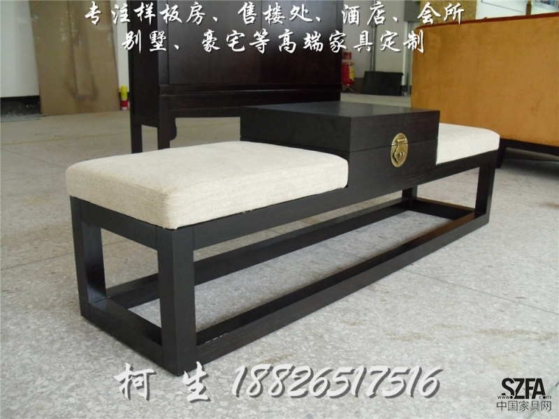 羅漢床、新中式沙發、新中式家具、樣板房家具、中式家具、深圳家具廠 18826517516 柯生 (2)