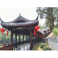 防腐木長廊，風雨連廊，園林廊架，產品規格多樣，可來圖定制